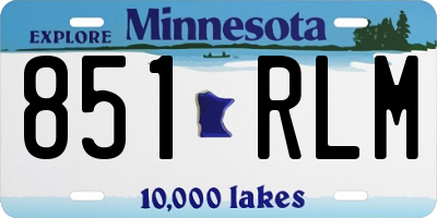 MN license plate 851RLM