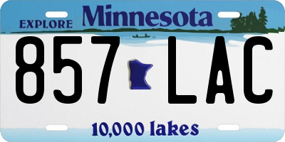 MN license plate 857LAC