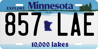MN license plate 857LAE