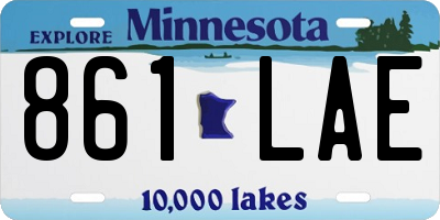 MN license plate 861LAE