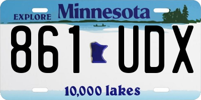 MN license plate 861UDX