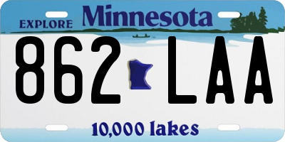 MN license plate 862LAA