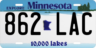 MN license plate 862LAC