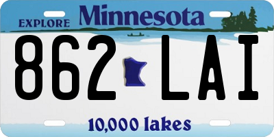 MN license plate 862LAI