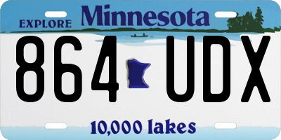 MN license plate 864UDX