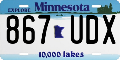 MN license plate 867UDX