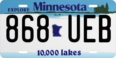 MN license plate 868UEB