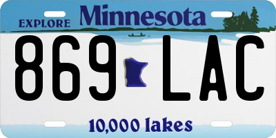 MN license plate 869LAC
