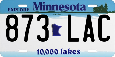 MN license plate 873LAC