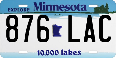 MN license plate 876LAC