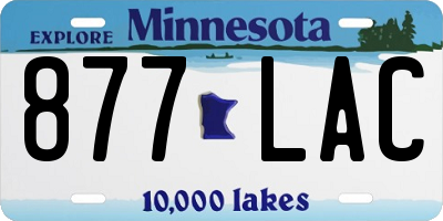 MN license plate 877LAC
