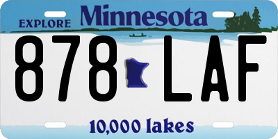 MN license plate 878LAF