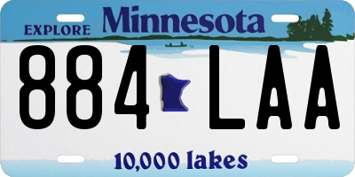 MN license plate 884LAA