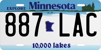 MN license plate 887LAC