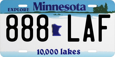 MN license plate 888LAF