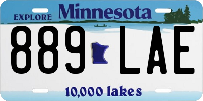 MN license plate 889LAE