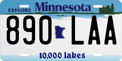 MN license plate 890LAA