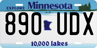 MN license plate 890UDX