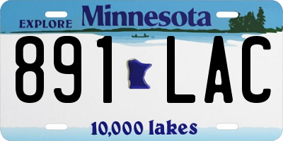 MN license plate 891LAC