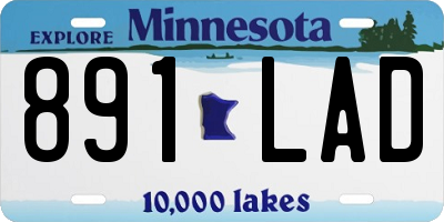 MN license plate 891LAD