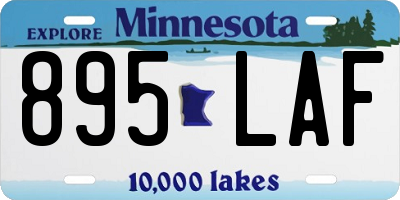 MN license plate 895LAF