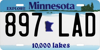 MN license plate 897LAD