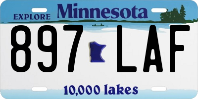 MN license plate 897LAF
