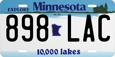 MN license plate 898LAC