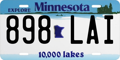 MN license plate 898LAI