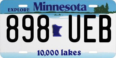 MN license plate 898UEB