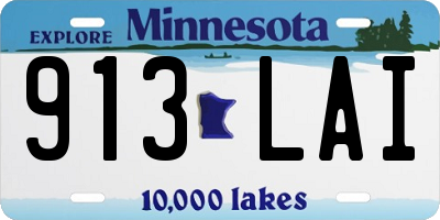 MN license plate 913LAI