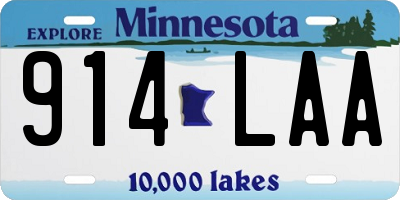 MN license plate 914LAA