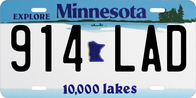 MN license plate 914LAD