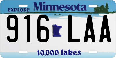 MN license plate 916LAA