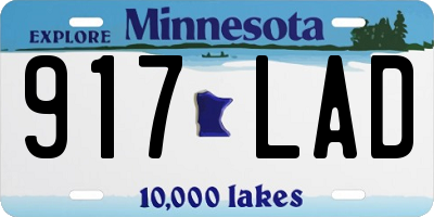 MN license plate 917LAD