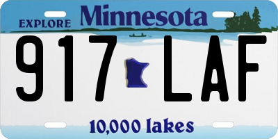 MN license plate 917LAF