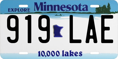 MN license plate 919LAE