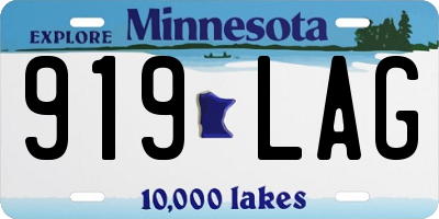 MN license plate 919LAG