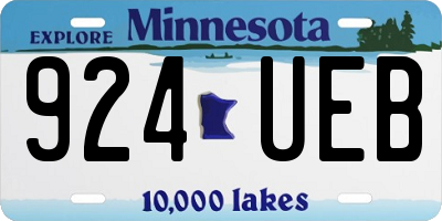MN license plate 924UEB