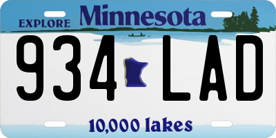 MN license plate 934LAD