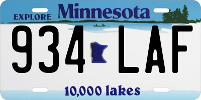 MN license plate 934LAF