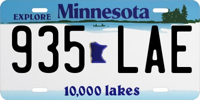 MN license plate 935LAE