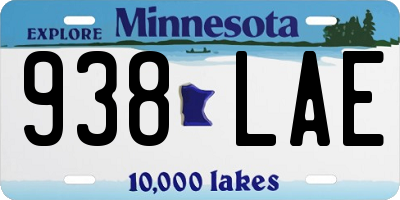 MN license plate 938LAE