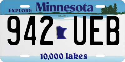 MN license plate 942UEB