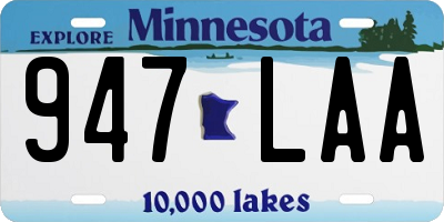 MN license plate 947LAA