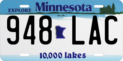 MN license plate 948LAC