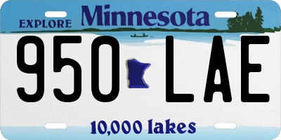 MN license plate 950LAE