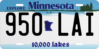 MN license plate 950LAI