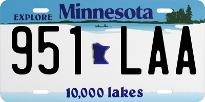 MN license plate 951LAA