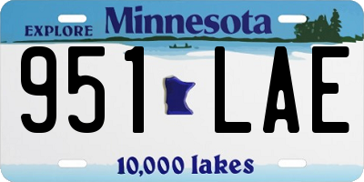 MN license plate 951LAE